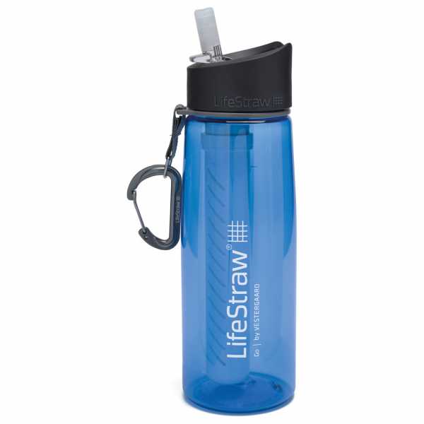 Water bottle with filter GO 0,65L blue