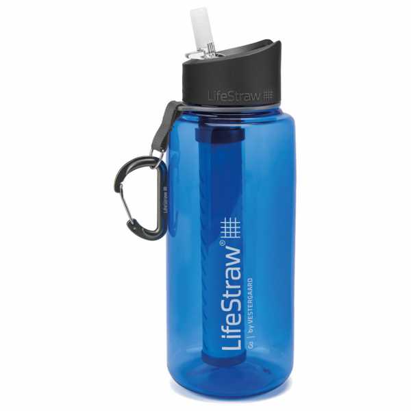 Water bottle with filter GO 1L blue