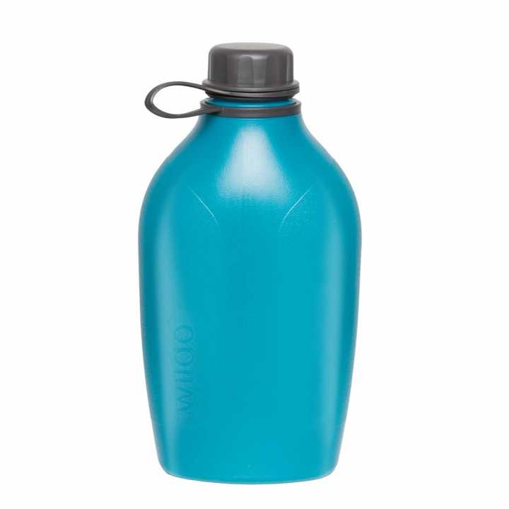 WILDO Explorer Green Bottle Camping Outdoor Feldflasche Canteen Cup 1 Ltr Azure 